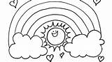 Sun Rainbow Colouring Au Supplied Source Lifestyle sketch template