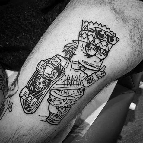 50 Bart Simpson Tattoo Designs For Men The Simpsons Ink