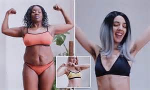 everyday women flaunt scars stretchmarks and hairy armpits in neon moon lingerie campaign