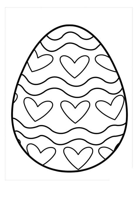 cute easter egg coloring page  printable coloring pages  kids