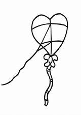 Herz Luftballon Valentinstag Ausmalbild Luftballons Ausdrucken sketch template