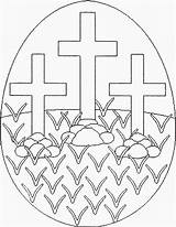 Easter Coloring Pages Religious Egg Christian Cross Printable Easy Colouring Kids Print Clip Color Hunt Eggs Colour Designs Happy Preschool sketch template