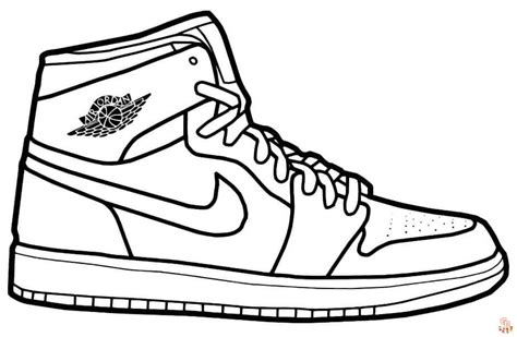 jordan shoes coloring pages printable   easy  color
