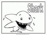 Shark Coloring Pages Printable Kids Print Goblin Color Animal Great Clipart Colouring Boy Barrel Racing Cute Cartoon Library Book Popular sketch template