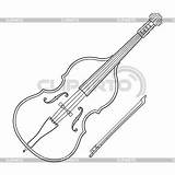 Contrabass Instrument Dark Cliparto Search Trikona Monochrome Bass Bow Outline Double Illustration Background sketch template
