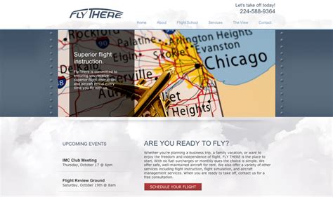 fly  llc flight school website design project