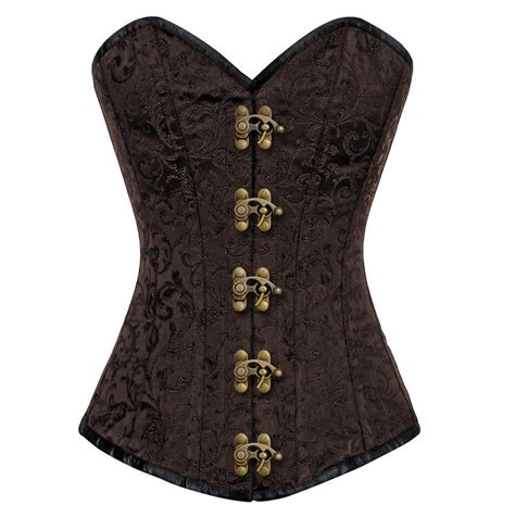 Aili Steampunk Overbust Corset With Clasp Overbust