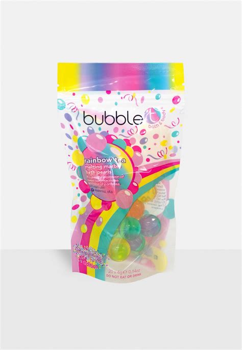 Bubble T Cosmetics Rainbow Bath Pearls 20 X 4g Missguided