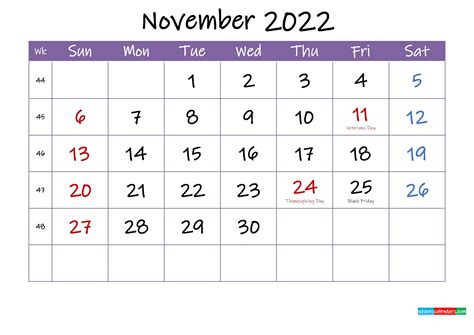 printable calendar november   printable calendar monthly
