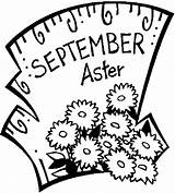 Coloring Pages September Aster Birthstone Flower Printable Kids Print Getcolorings Choose Board sketch template