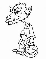 Loup Garou Coloriage Coloriages Bonjourlesenfants sketch template