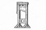 Guillotine Execution Executions Illustration sketch template