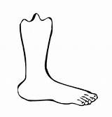 Foot Coloring Pages Human Color Feet Clipartmag Clipart Parts Body sketch template