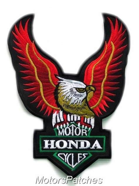 honda patches eagle jacket large biker  patches motorcycle