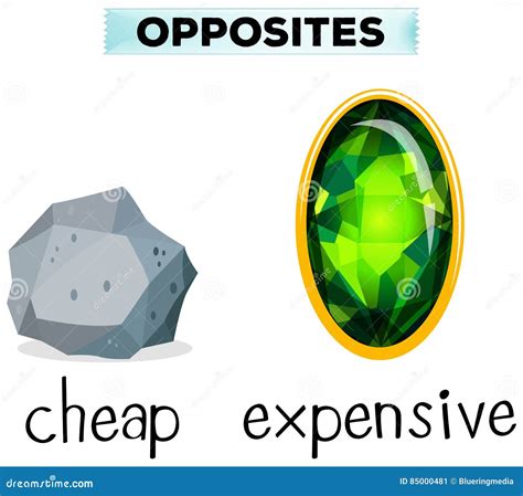 words  cheap  expensive stock illustration illustration  expensive emerald
