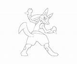 Lucario Character Coloring Pages sketch template