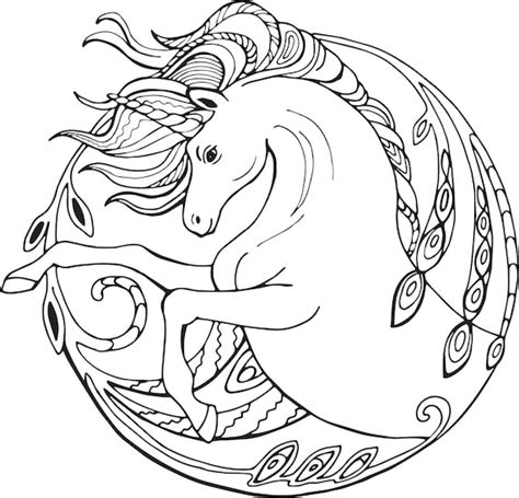 unicorn headband coloring pages