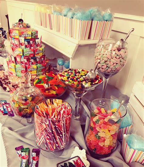 Rainbow Candy Table We Made For A Sweet 16 Party Candy Buffet Ideas
