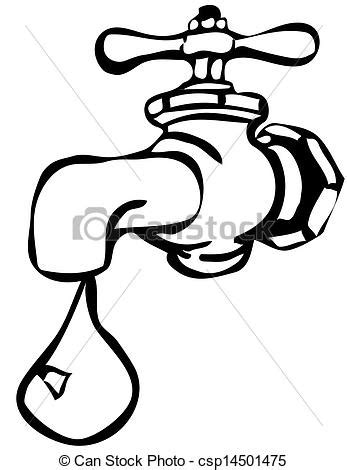 tap water clipart black  white clipground