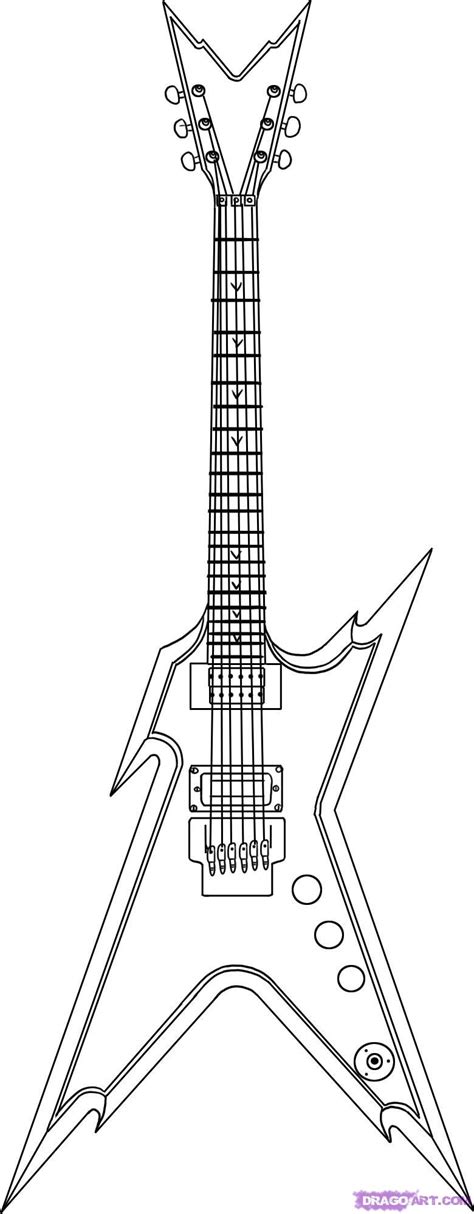 guitar drawing outline  paintingvalleycom explore collection