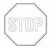 Stop Sign Clip Printable Clipart Signs Color Coloring Outline Road Traffic Cliparts Vector Colouring Light Template Pages Library Group Small sketch template
