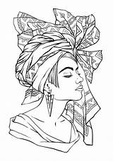 Coloring Pages African Women Queen Girl Drawing American Adults Girls Getcolorings Breastfeeding Adult Color Lady Face Printable Print Template Kids sketch template