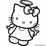 Kitty Coloring Hello Kids Pages Drawing Printable Angel Drawings Colouring Print Draw Sheets Cartoon Devil Color Easy Kid Tattoos Cute sketch template