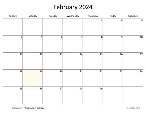 february  calendar presidents day cool awasome list  school