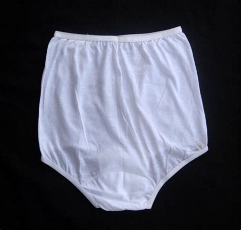 4 wide gusset white panties cotton sz 6 carole made in usa s style 636