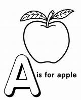 Coloring Pages Letter Vocabulary Apple English Alphabet Print Printable Color Preschoolers Getcolorings sketch template