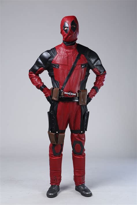 custom  high quality deadpool costume adult synthetic leather