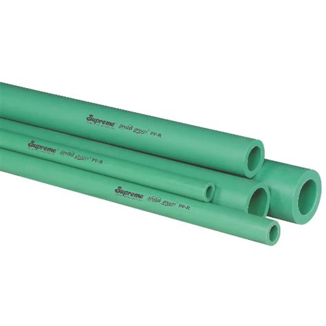 supreme green ppr pipes size 20 to 160 mm nominal size 3 4 inch rs