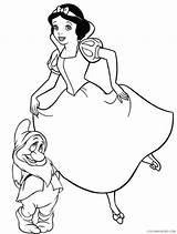 Coloring Disney Pages Coloring4free Snow Princesses Dwarf Cute Related Posts sketch template