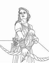 Athena Goddesses Artemis Colorkiddo Griechische Ausmalen sketch template