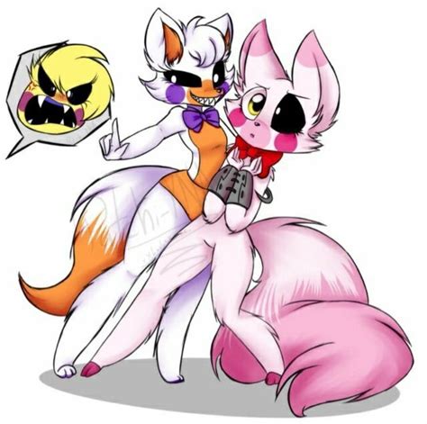 lolbit and funtime foxy sisters imagenes de fnaf anime fnaf dibujos fnaf