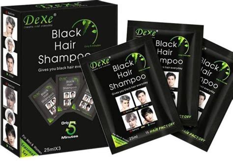 Buy Black Hair Darkening Shampoo 25 Ml X 10 Pcs Instant Black