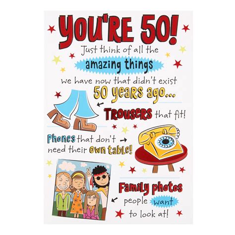 Printable 50th Birthday Cards