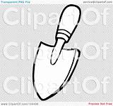 Trowel Outline Illustration Hand Coloring Gardeners Small Royalty Rf Clipart Transparent Toon Hit Background Template Clip sketch template