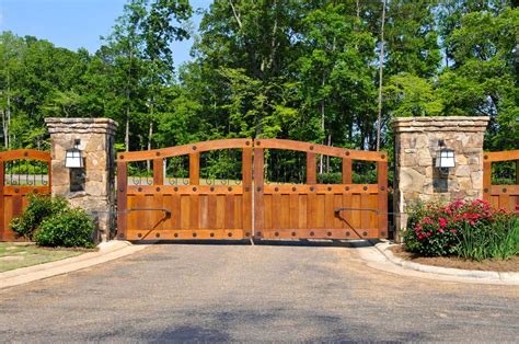 driveway gate ideas types property entrance gates landscaping network