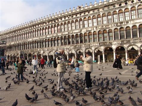 Italy Venedig Sts Mark Fyrkant Den San Marco Fyrkanten