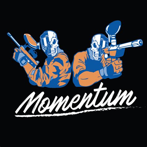 masculine bold paintball logo design  momentum  main logo