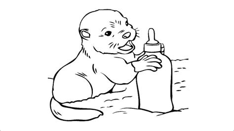 otter coloring pages learny kids