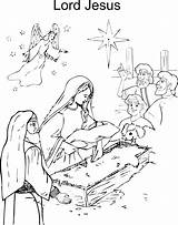 Jesus Coloring Birth Kids Printable Pages Christmas Worksheets Print Pdf Christ Printables Santa Open  Popular Merry Studyvillage Lord sketch template