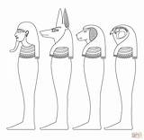 Horus Coloring Pages Sons Four Printable Drawing 1620 43kb Colorings sketch template