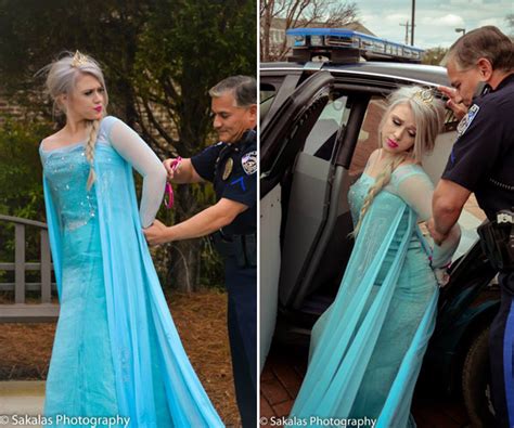 [pics] Elsa Arrested For Causing Cold Weather — See Hilarious Pics