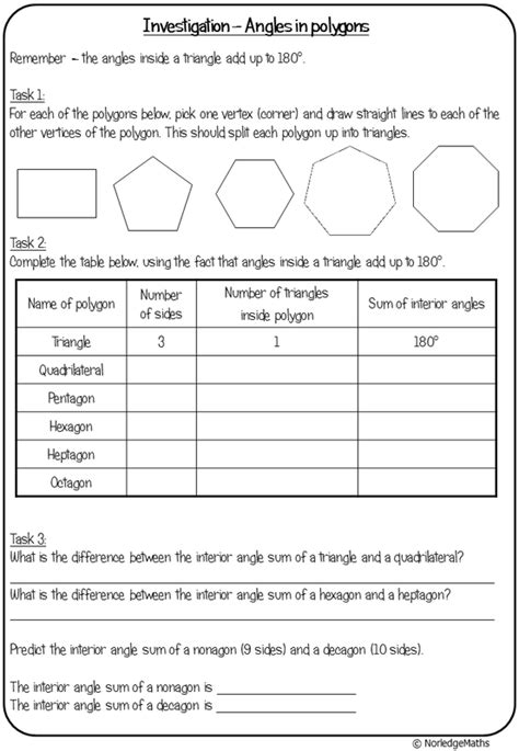 42 Angles Of Polygon Worksheet Worksheet For Fun