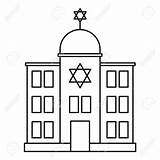 Synagogue Clipart Jewish Clipground Outline sketch template