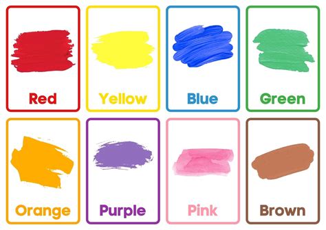 printable color cards