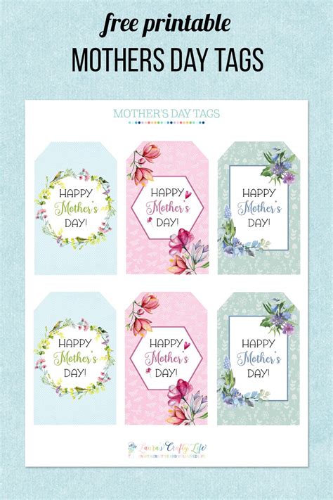 mothers day tags editable printable gift tags digital tags