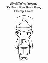 Coloring Drummer Boy Drum Pages Play sketch template
